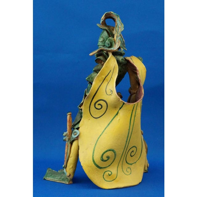 Ceramic 20th Century Ceramic Sculpture of a Medieval Knight by Dino Caruso, Italy For Sale - Image 7 of 18