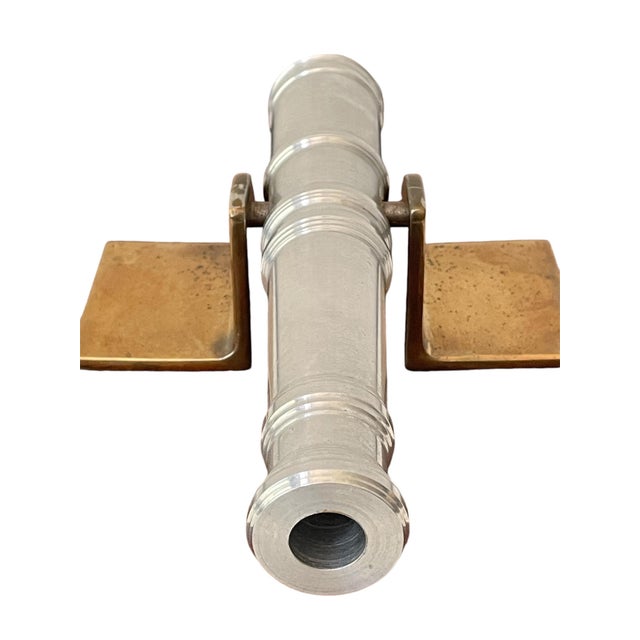 1970s Large Vintage Handcrafted Folk Art Cannon Sculpture For Sale - Image 5 of 10