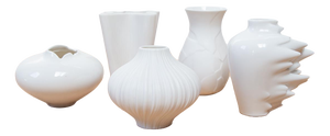 Small White Porcelain Vases from Rosenthal Studioline, 1980s, Set of 5