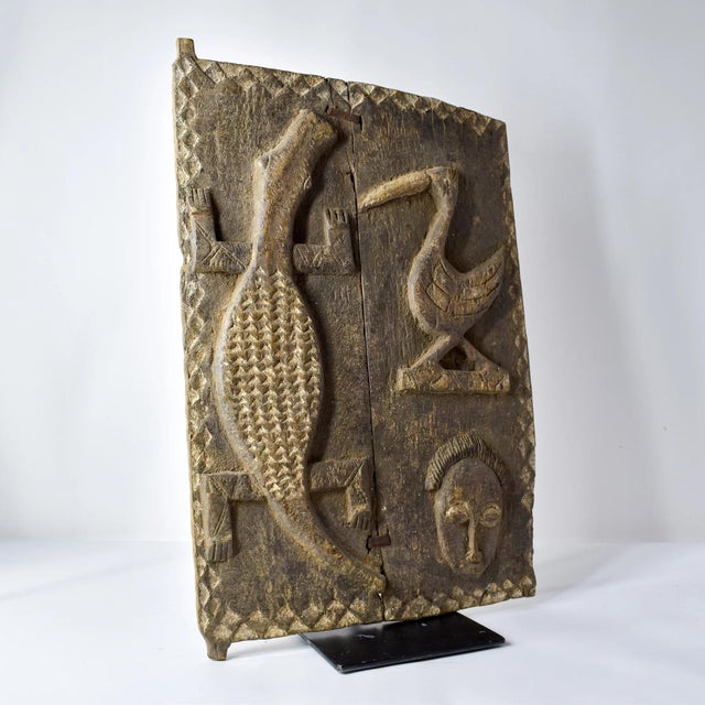 Wood Early 20th Century Dogon Door 28 Inch Mali For Sale - Image 7 of 15