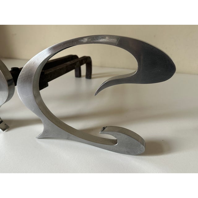 Andirons by Jean Paul, 1970s, Set of 2 For Sale - Image 9 of 18