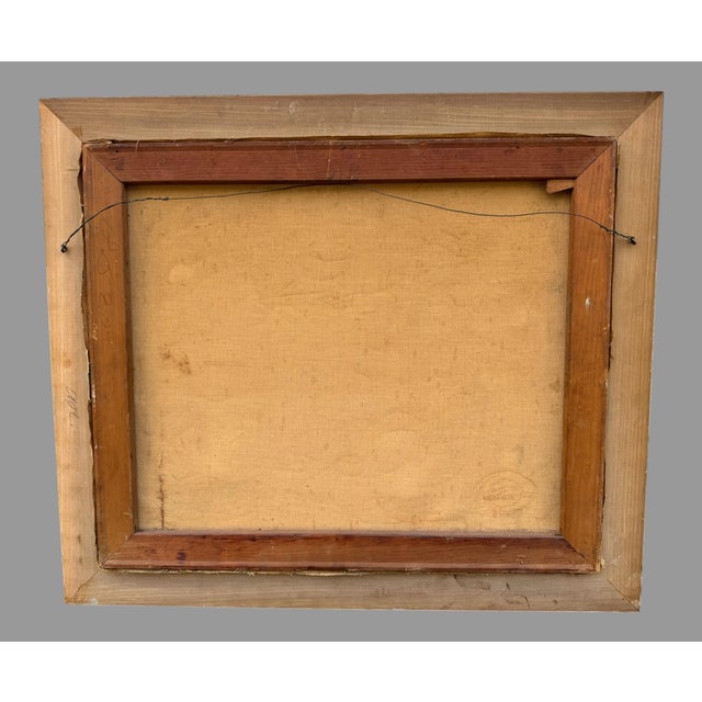 Vintage Impressionistic Potted Floral Still Life Signed Oil Painting on Canvas For Sale - Image 10 of 10