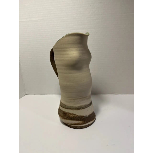 RARE Vintage Studio Art Pottery Woman Body Shape Pitcher by California Artist SAGE KNIGHT Aprox. dimensions: 8.5"H x 3"...