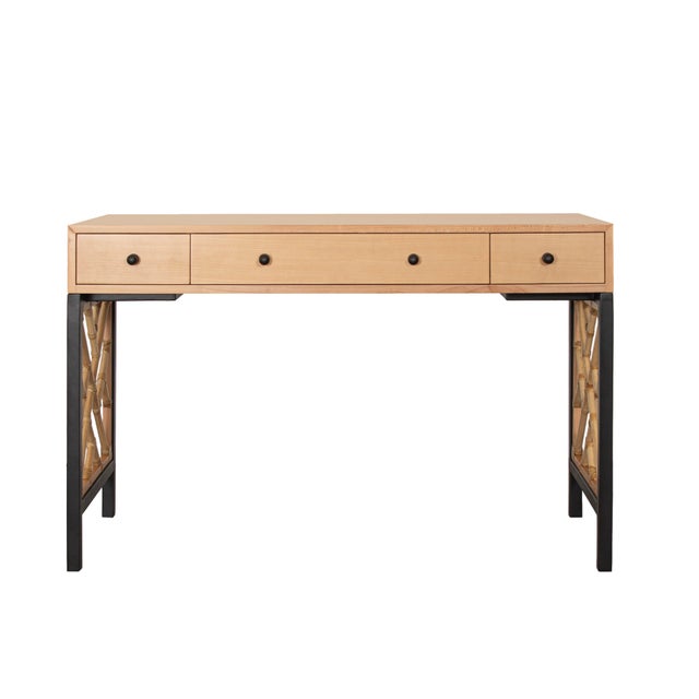 Not Yet Made - Made To Order Chippendale Writing Desk - Natural For Sale - Image 5 of 9