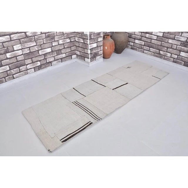 1960s Handmade Hemp Runner Rug, 1960s For Sale - Image 5 of 11