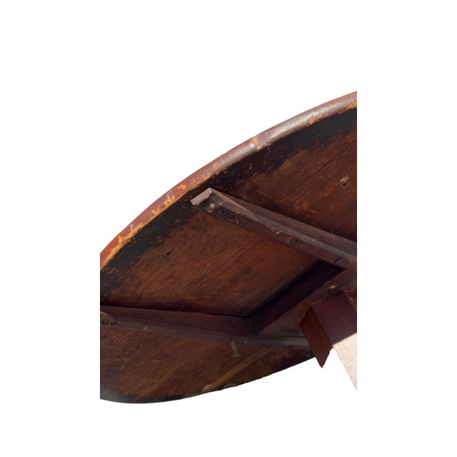 Wood Antique 19th Century Empire Mahogany Round Pedestal Center Table For Sale - Image 7 of 7
