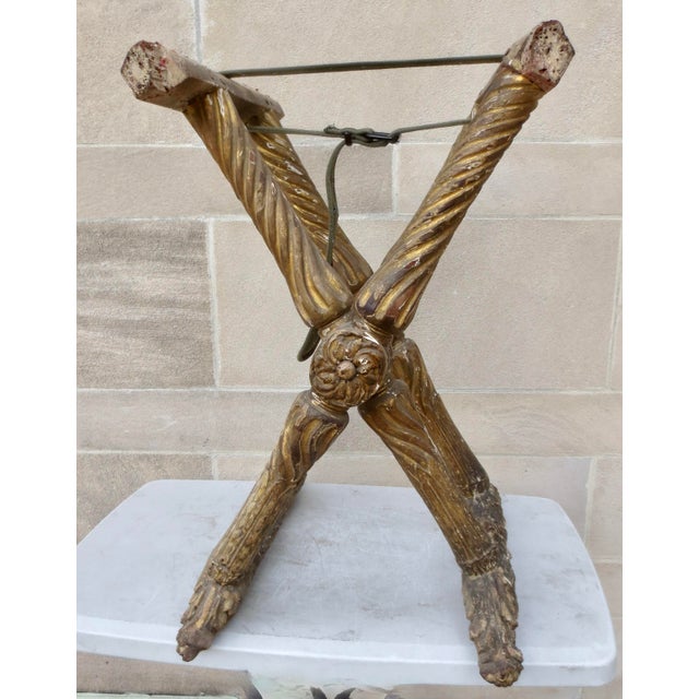 French 18th Century French X Folding Stool Frame For Sale - Image 3 of 17