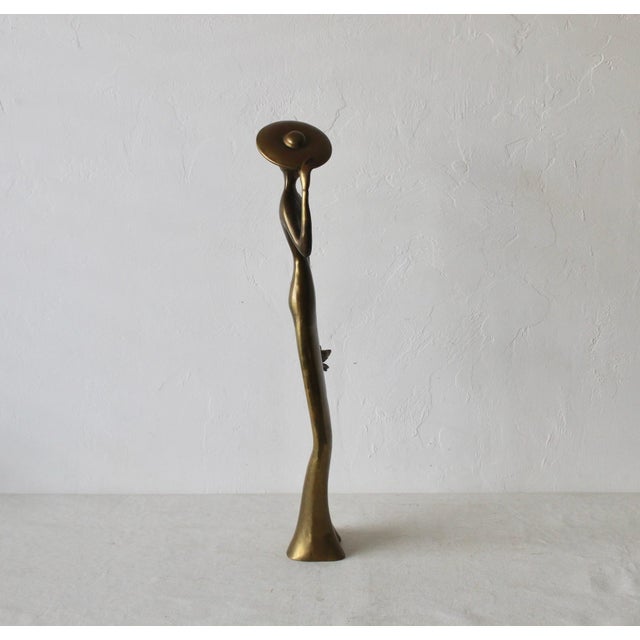 Dolbi Cashier Brass Art Deco 50's Fashion Lady Sculpture Vintage Mid Century For Sale - Image 10 of 12