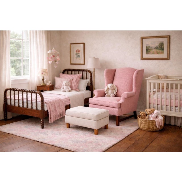 Coffee Antique Spool-Turned Twin Bed Frame With Original Casters – Late 19th Century Bobbin Bed, Solid Wood Cottage Americana For Sale - Image 8 of 8