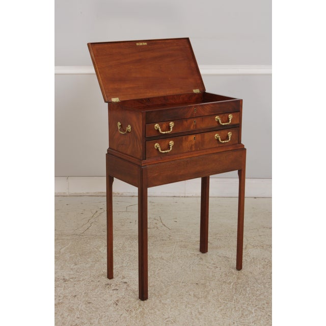 Baker Furniture Company Baker Colonial Williamsburg Mahogany Silver Chest For Sale - Image 4 of 17