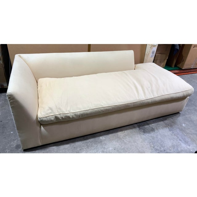 Contemporary Contemporary Cream Linen 'Left Back' Sofa by Waldo Fernandez For Sale - Image 3 of 14