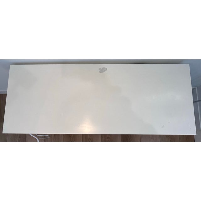 White Rh Teen Avalon Desk Restoration Hardware White Wood Writing Desk Vanity Table For Sale - Image 8 of 12