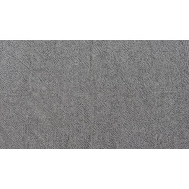 Muted Gray Hand-Knotted Wool Rug by Keivan Woven Arts 5'7 X 9'0 For Sale - Image 10 of 13