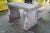 Vintage Italian Granite Carved Stone Outdoor Picnic Dining Table & Benches 50" For Sale - Image 9 of 12