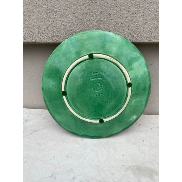 Large Majolica Corn Plate Circa 1970 For Sale - Image 4 of 4