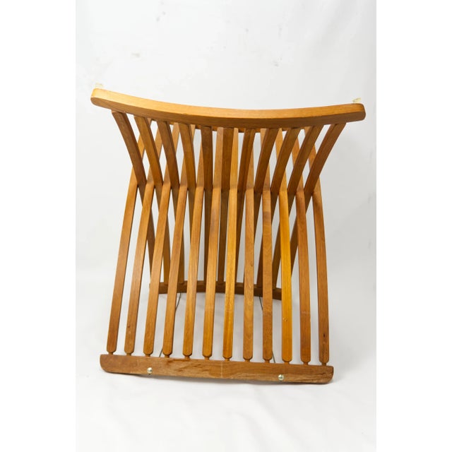 1980s Thomas Lamb Attributed Steamer Teak Table Base For Sale - Image 4 of 11