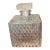 Vintage Diamond Pattern Glass Decanter With Stopper For Sale
