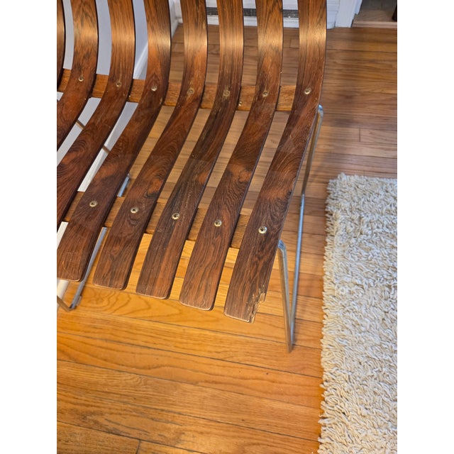 Mid Century Danish Modern Slat Chairs by Hans Brattrud for Hove Møbler in Rosewood For Sale In Chicago - Image 6 of 11