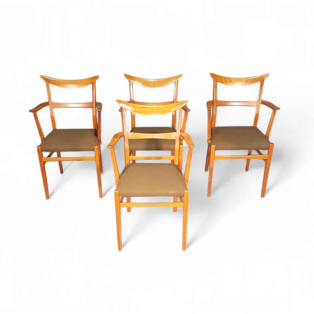 German Cow Horn Dining Armchairs from Lübke, 1950s, Set of 4 For Sale - Image 10 of 14
