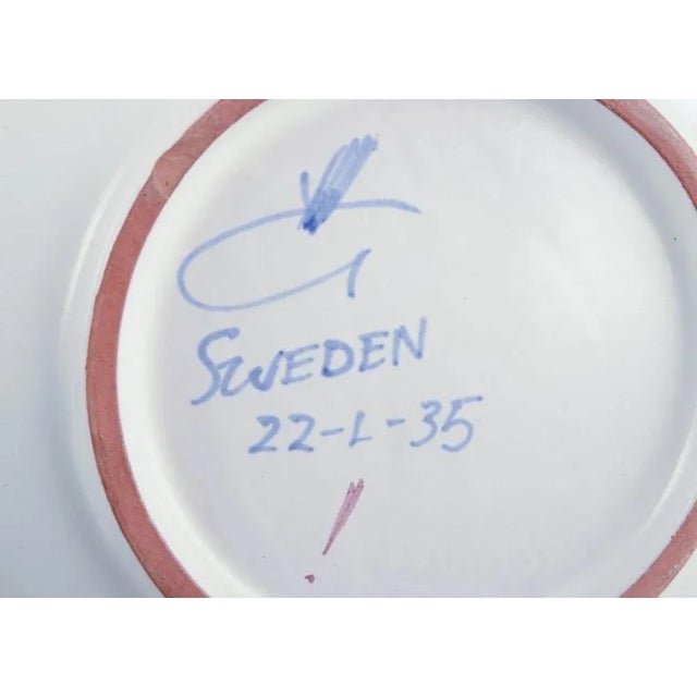 Ceramic Bowl with Leaf-Shaped Handle in Earthenware by Stig Lindberg for Gustavsberg Studio, 1940s For Sale - Image 7 of 8