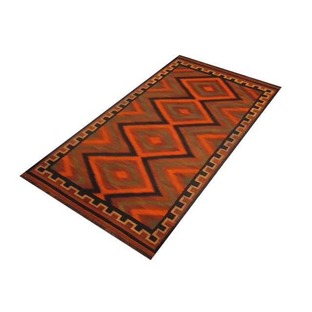 Contemporary 1960s Vintage Turkish Tribal Kilim Hand-Woven Area Rug For Sale - Image 3 of 12