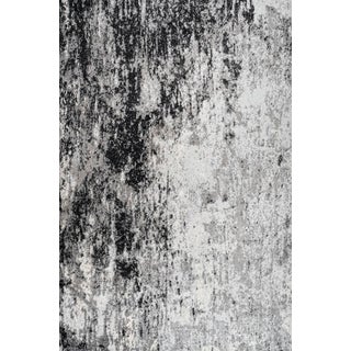 Modern Abstract Gray/Cream 8 ft. x 10 ft. Area Rug For Sale