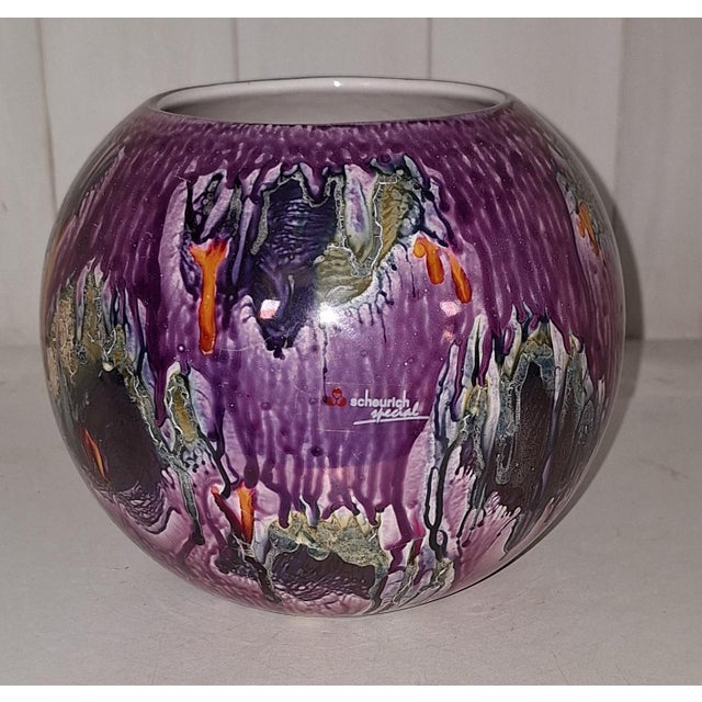Vintage German Ceramic Vase by Scheurich, 1990s For Sale - Image 6 of 6