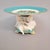 Ceramic Vintage Continental Porcelain Cherub Compote Tazza With Turquoise Ground For Sale - Image 7 of 8