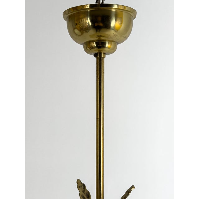 1940s Swedish Brass Ceiling Lamp, 1940s For Sale - Image 5 of 13