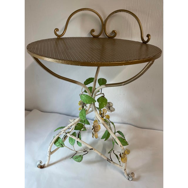 Mid 20th Century Vintage Italian Tole Table or Stool For Sale - Image 5 of 12