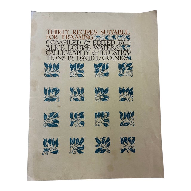 Mid 20th Century Calligraphed Prints by David L. Goines - Set of 16 For Sale