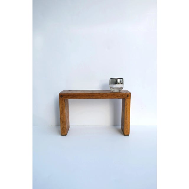 Mid-Century Modern Oak Stand, Small, Cocktail, Plant, Circa Late-20th Century For Sale - Image 3 of 12