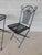Vintage French Style Wrought Iron Outdoor Dining Bistro 3 Piece Set "B" For Sale In Philadelphia - Image 6 of 15