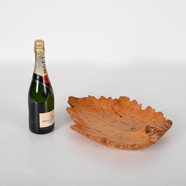 Mid-Century Italian Handmade Birch Maple Leaf-Shaped Centerpiece, 1950s For Sale - Image 18 of 18