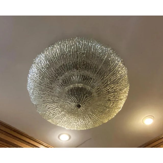 Large Ceiling Flush Mount Lights by Barovier & Toso, Murano, 1940s, Set of 2 For Sale - Image 8 of 13