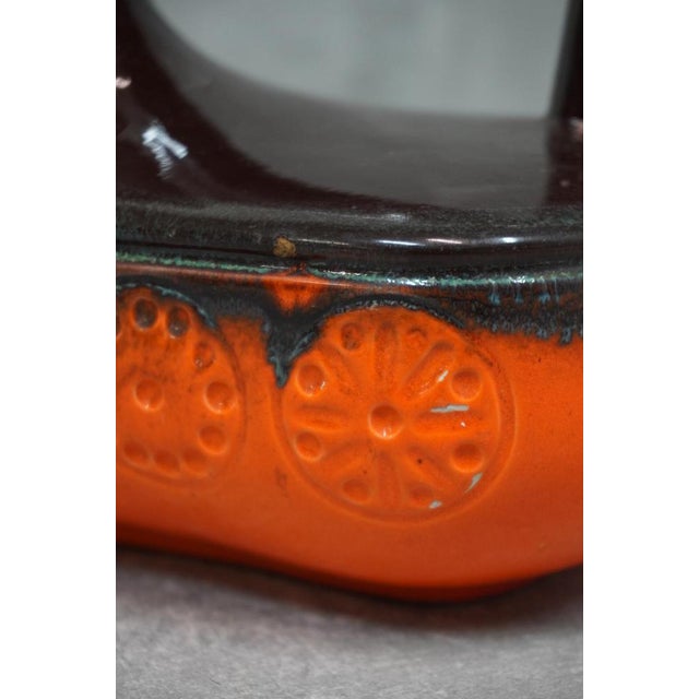 Vintage Ceramic in Brown and Orange, 1970s For Sale - Image 4 of 5