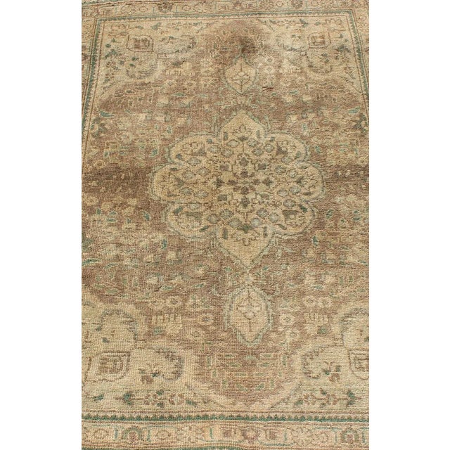 Textile 1950s Semi Vintage Tabriz Rug - 3′2″ × 4′10″ For Sale - Image 7 of 12