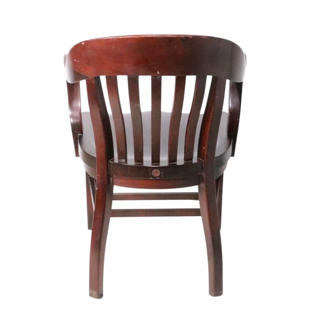 Wood Pr. Vintage Bank of England Jury Chairs by the Marble & Shattuck Furniture Company For Sale - Image 7 of 18