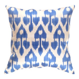 Turkish Hand Woven Silk Ikat Pillow 20'' #Ti 300 For Sale