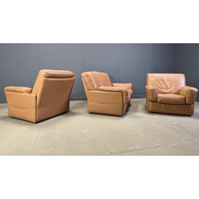 Animal Skin Vintage Sofa Set from Durlet, 1980s, Set of 3 For Sale - Image 7 of 7