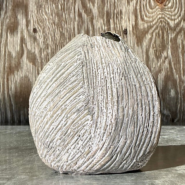 Vintage Boho Original Studio Pottery Vase For Sale - Image 4 of 8