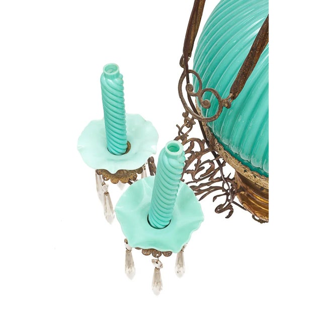 Raise-Lower Suspension Chandelier, 1890s For Sale - Image 4 of 11