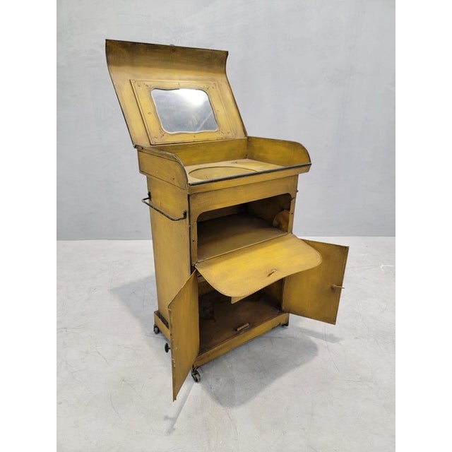 Antique Italian Yellow Metal Wash Stand For Sale - Image 11 of 12