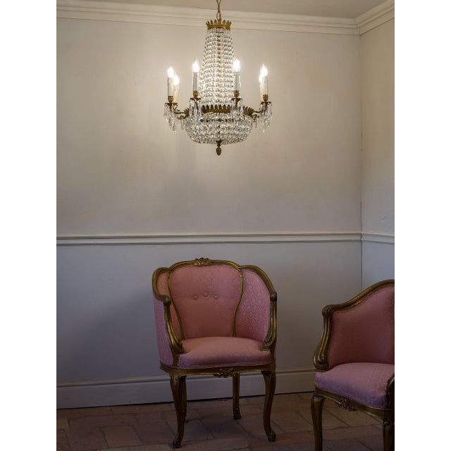 Vintage Empire Style Chandelier, 1930s For Sale - Image 13 of 14
