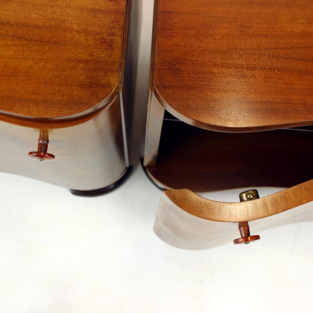 Art Deco Bedside Tables by Jindřich Halabala for Up Závody, 1930s, Set of 2 For Sale - Image 4 of 15