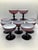 1960s Vintage Carlo Moretti Italy Purple White Cased Glass Champagne Coupes - Set of 8 For Sale - Image 5 of 6