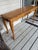 American 1970s Golden Oak Console Table With Decorative Design Motiff For Sale - Image 3 of 11