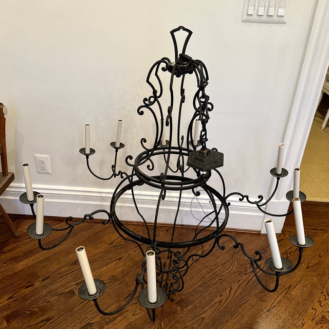 Formations Iron Chandelier for Holly Hunt For Sale - Image 9 of 12