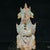 Antique Glass Guardian Lion Sculpture – 7.1" Roaring Mythical Beast With Verdigris Patina For Sale - Image 4 of 9