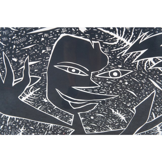 1990s 1990s James Surls 'He He He' Expressionist Linocut Print Printers Proof Modernism 56" For Sale - Image 5 of 15